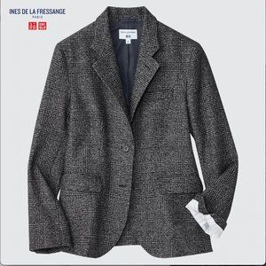 Uniqlo Gray Tweed Blazer Jacket L